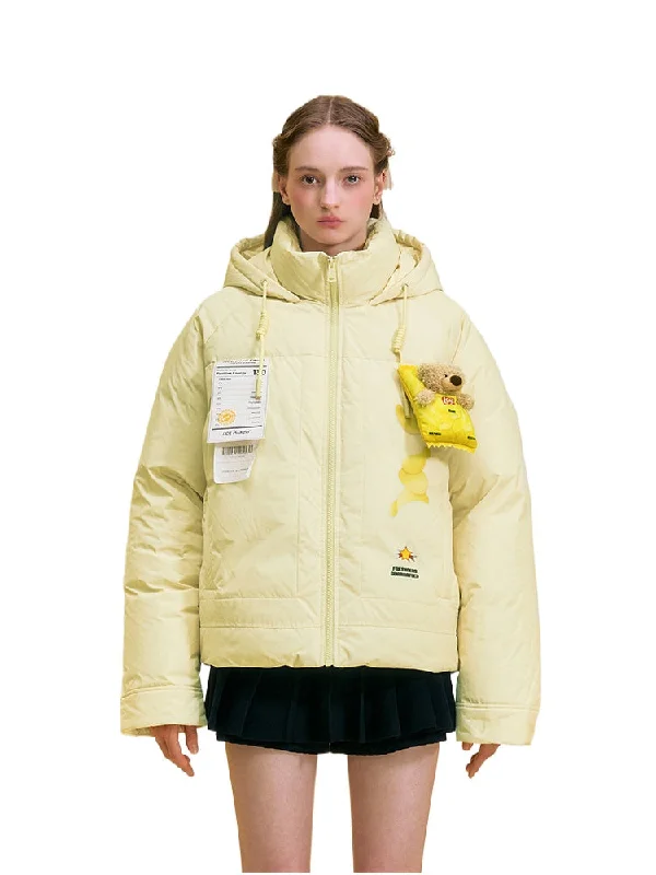 Lay's Bear Down Jacket Belted Jacket Elasticated Jacket Padded Jacket