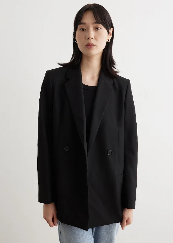 Double-Breasted Blazer Women's Elegant Suit