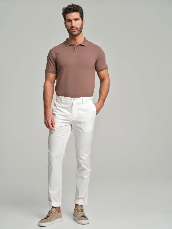 Basic slim fit chino trousers Trousers Evening Elegant