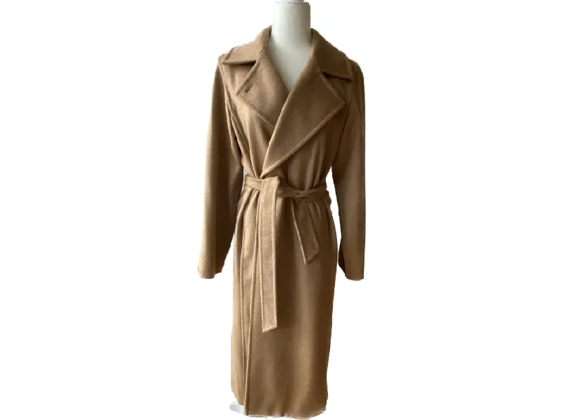 Max Mara -  Camelhair Long Coat Buttoned Zippered Snapped