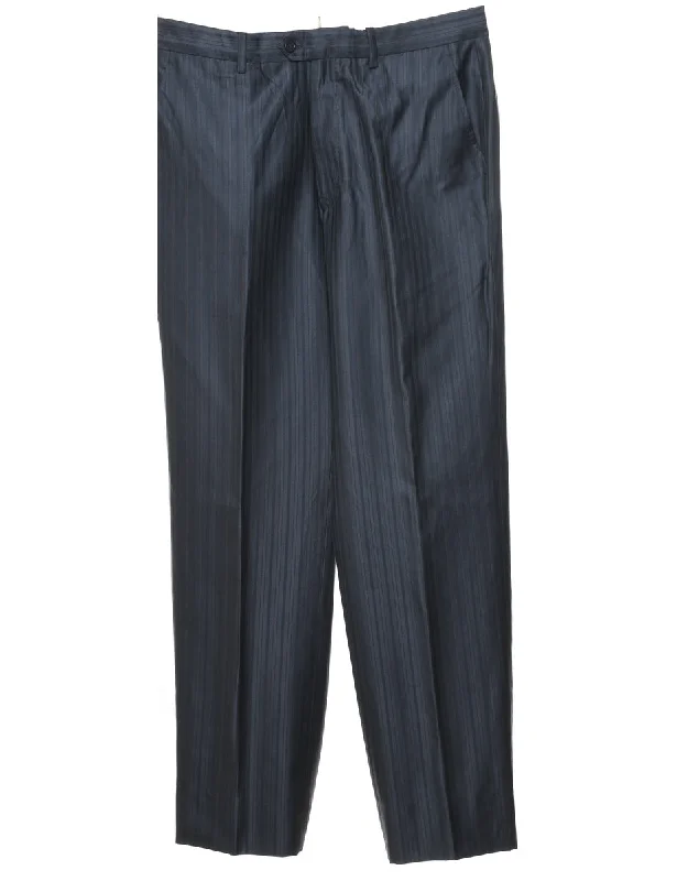 Pinstriped Trousers - W34 L31 Trousers Cargo pockets