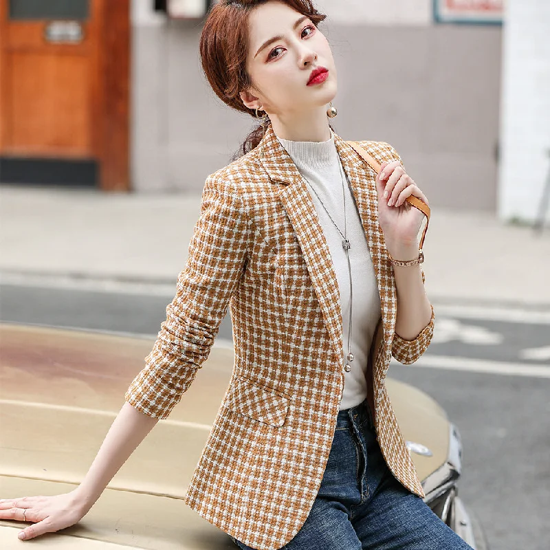 Yellow Plaid Blazer