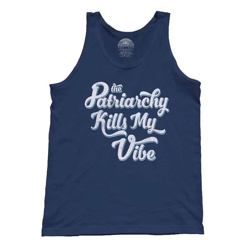 Unisex The Patriarchy Kills My Vibe Feminist Tank Top - Feminism grey tank top