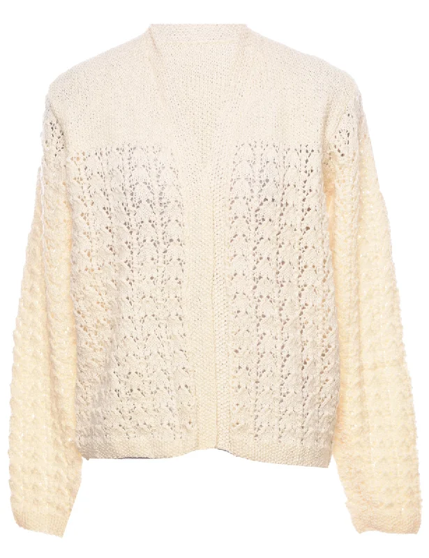 Cable Knit Cardigan - M Casual Formal Business