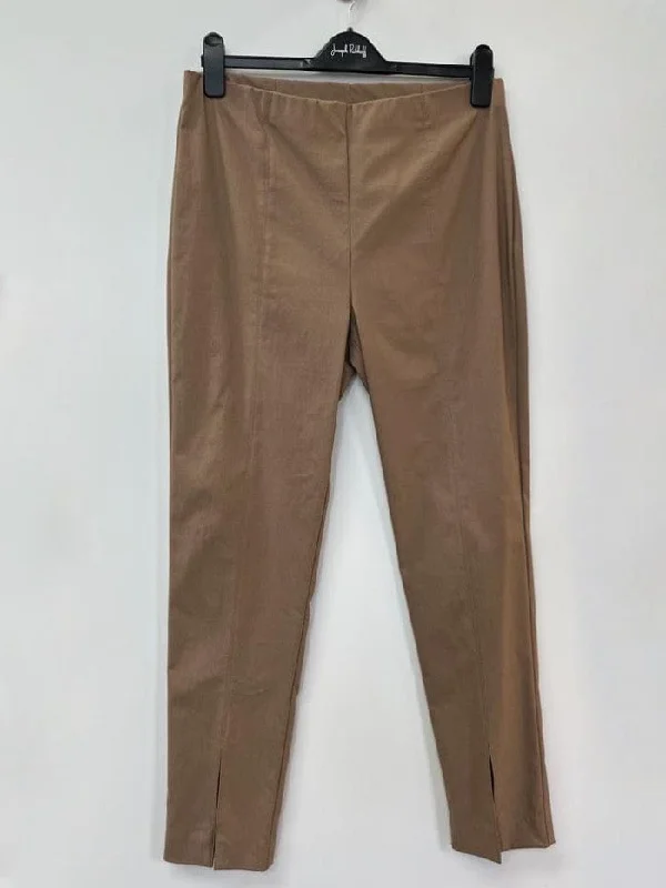 Joseph Ribkoff T Dark Tan Split Hem Capri Trousers 222135 3852 Trousers Culottes Wide Leg