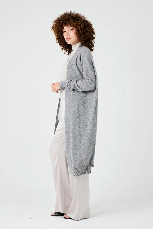 + Beryll Debbie Long Cashmere Cardigan | Oyster Wool Fabric Cashmere Fabric Tweed Fabric