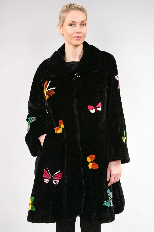 99 | Butterfly Coat Pockets Sleeves Lining