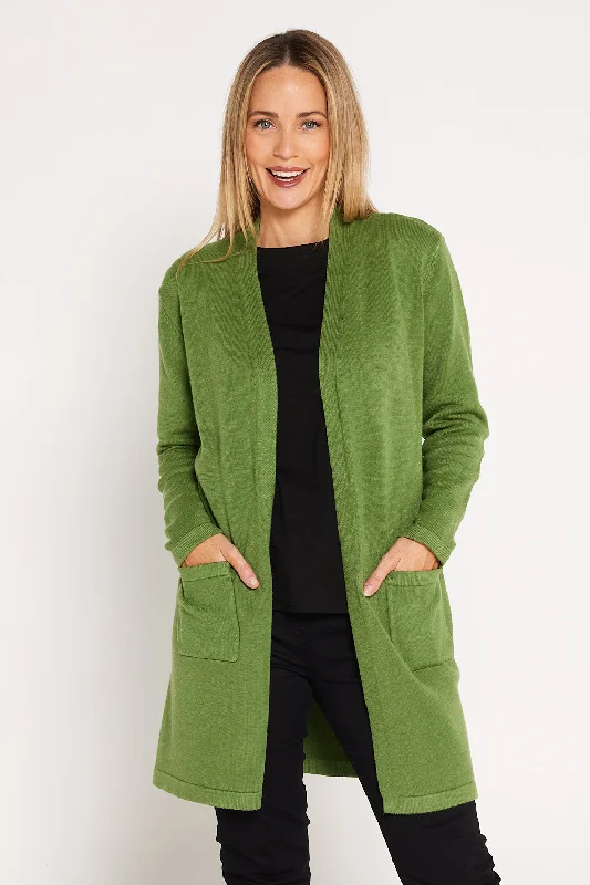 Salima Knit Cardigan - Apple Green Long Cardigan Short Cardigan Medium Cardigan