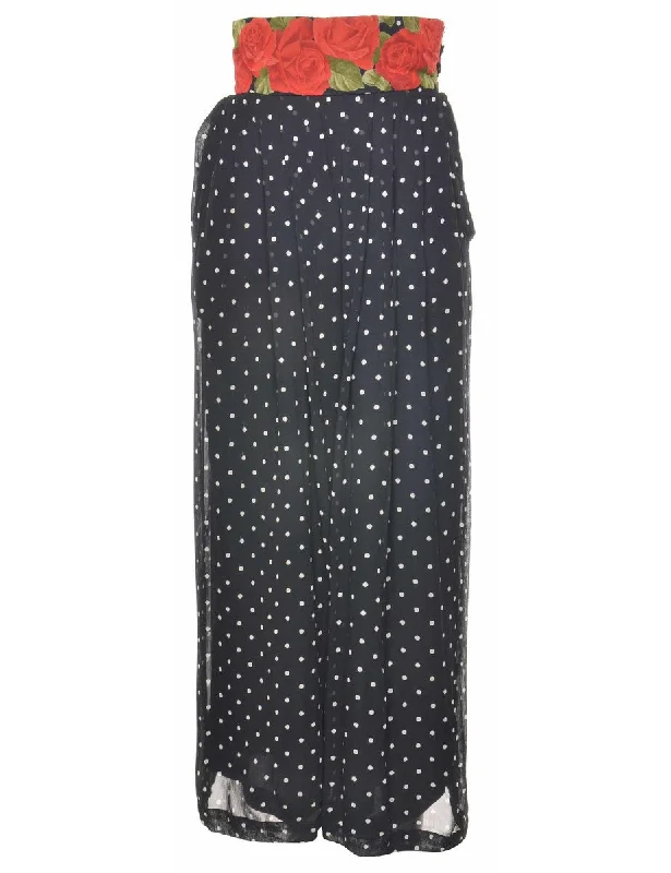 Polka Dots Printed Trousers - W28 L27 Trousers Polka Dot Cute