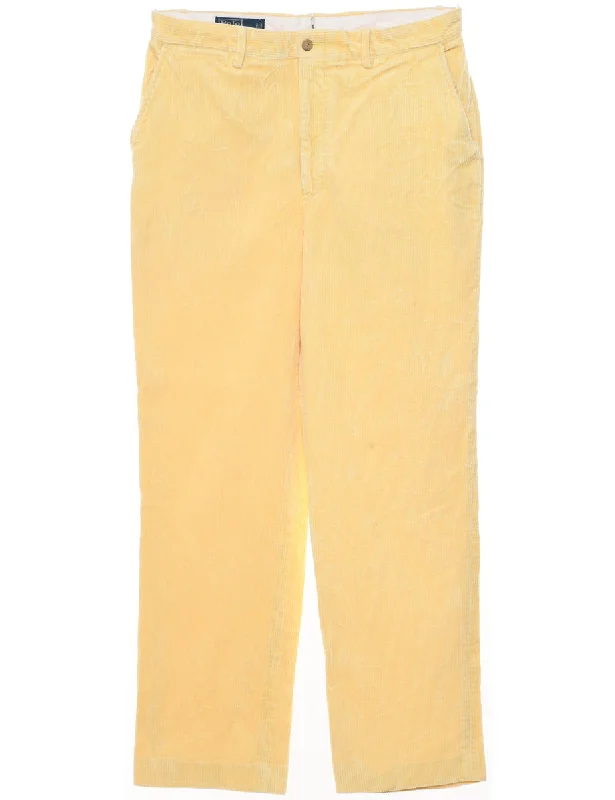 Ralph Lauren Corduroy Trousers - W33 L32 Trousers Yoga Stretchy