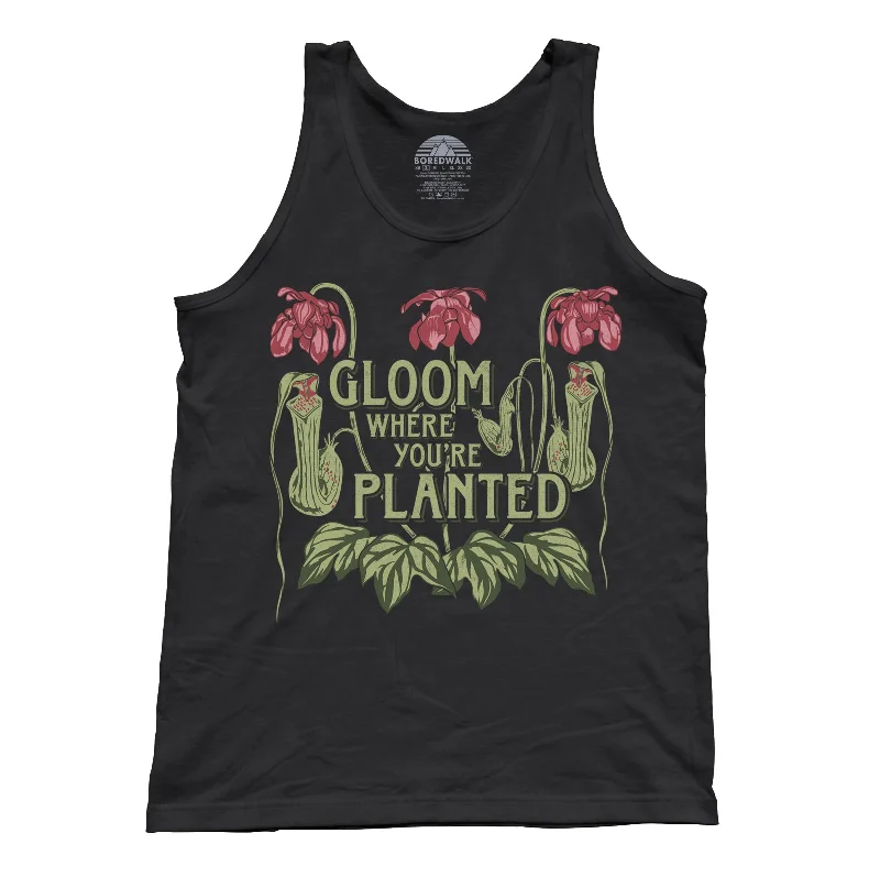 Unisex Gloom Where You're Planted Tank Top lemon yellow tank