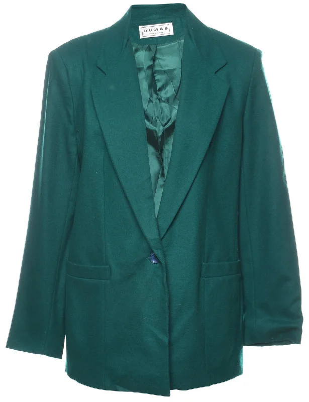 Dark Green Blazer - L Women's Unique Blazer