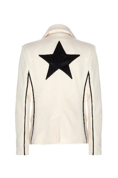 MAXINE Creamy Neoprene Star Blazer Women's Denim Suit