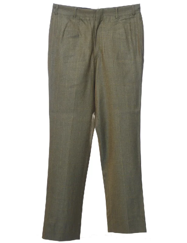 Olive Green Trousers - W30 L31 Trousers Prom Sequined