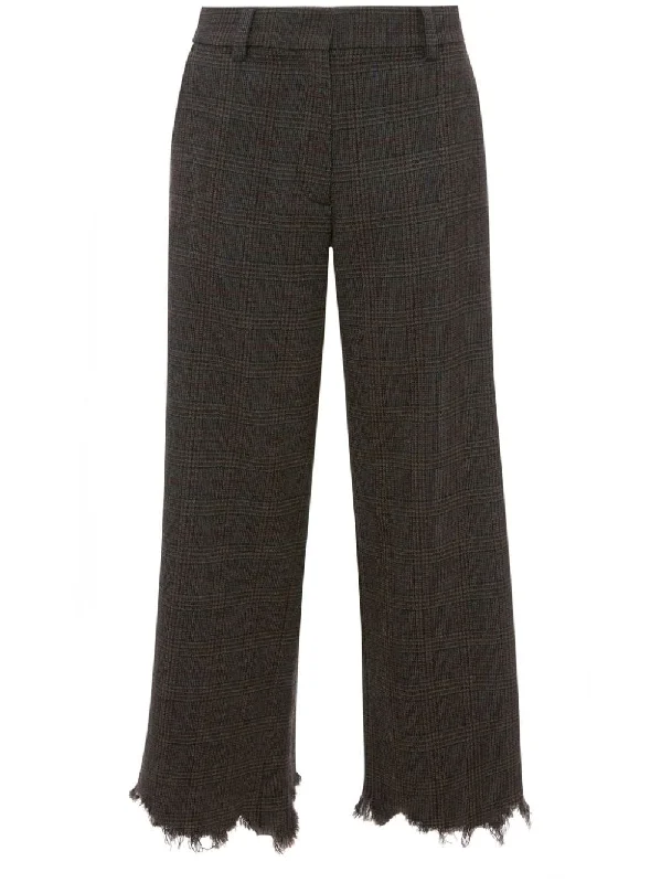 JWAnderson distressed-effect straight-leg trousers Trousers Office Stylish