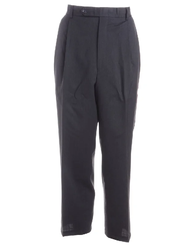 Label Lewis Cropped Smart Trousers - W34 Chinos Cotton Straight Leg