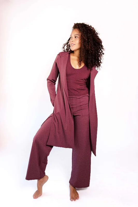 Ultimate Trouser in Maroon Trousers fashionable chic