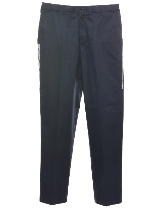 Navy Suit Trousers - W34 L34 Trousers Cargo Utility