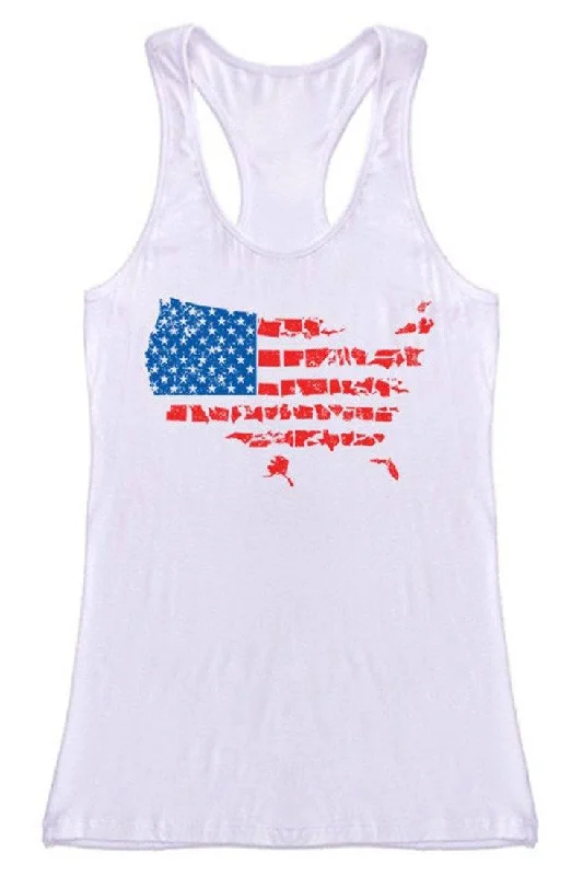 USA Flag Shaped Tank sexy tank top