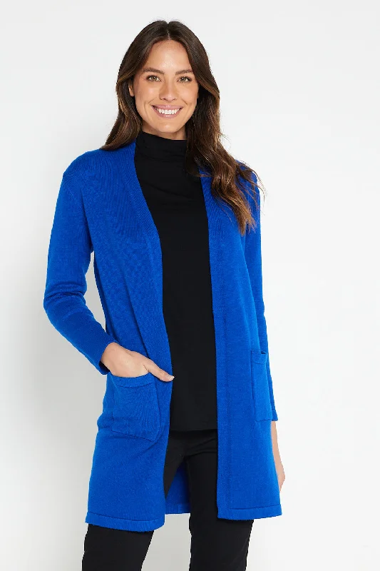 Salima Knit Cardigan - Blue Terry Terry Cloth Terry Knit