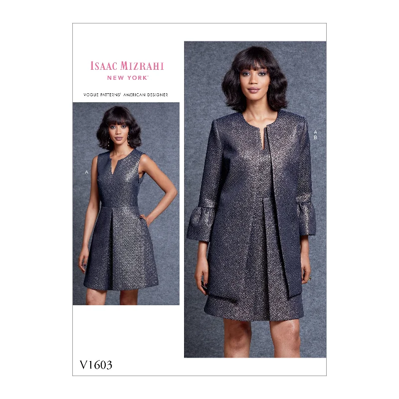 CLEARANCE • VOGUE PATTERNS MISSES' DRESS AND JACKET 1603 Print Jacket Jacquard Jacket Embroidered Jacket