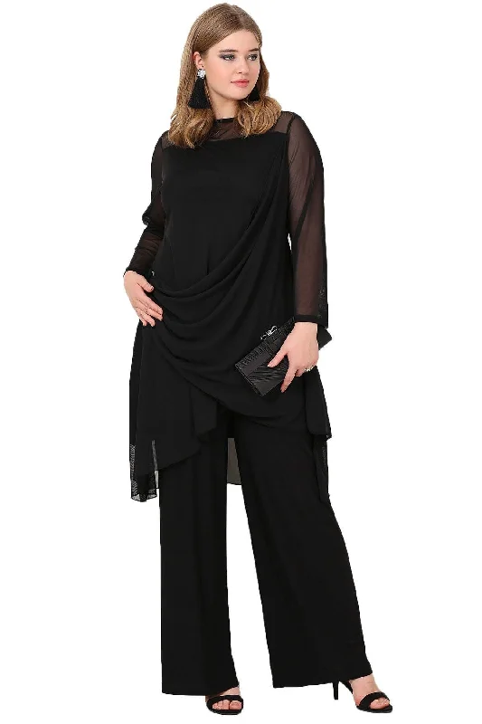 Plus Size Evening Trousers Tunic Suit KL7894 Trousers Fall Fleece