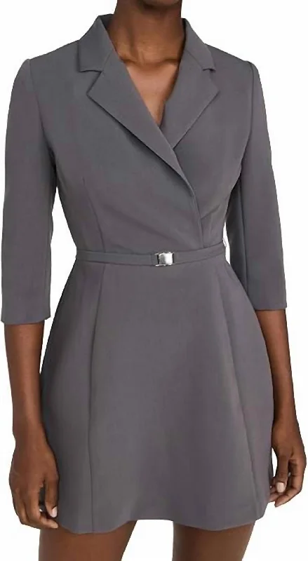 Blazer Dress In Grey Women's Party Jacket