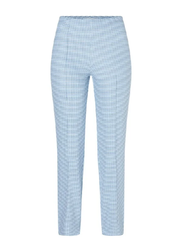 Mac Dream Anna Summer Blue and White Pull On Trousers 5289 0124 145B Trousers stylish modern