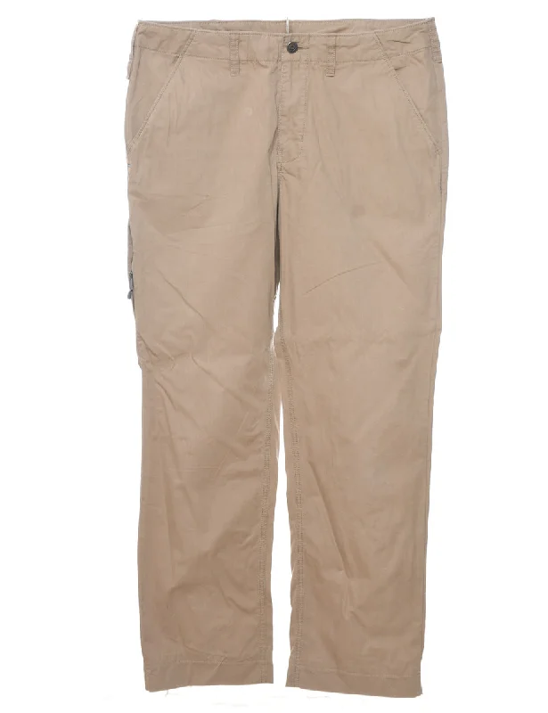 Patagonia Brown Straight-Fit Trousers - W34 L30 Trousers Brand Named