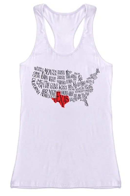 Texas USA Racerback Tank Top fashionable tank top