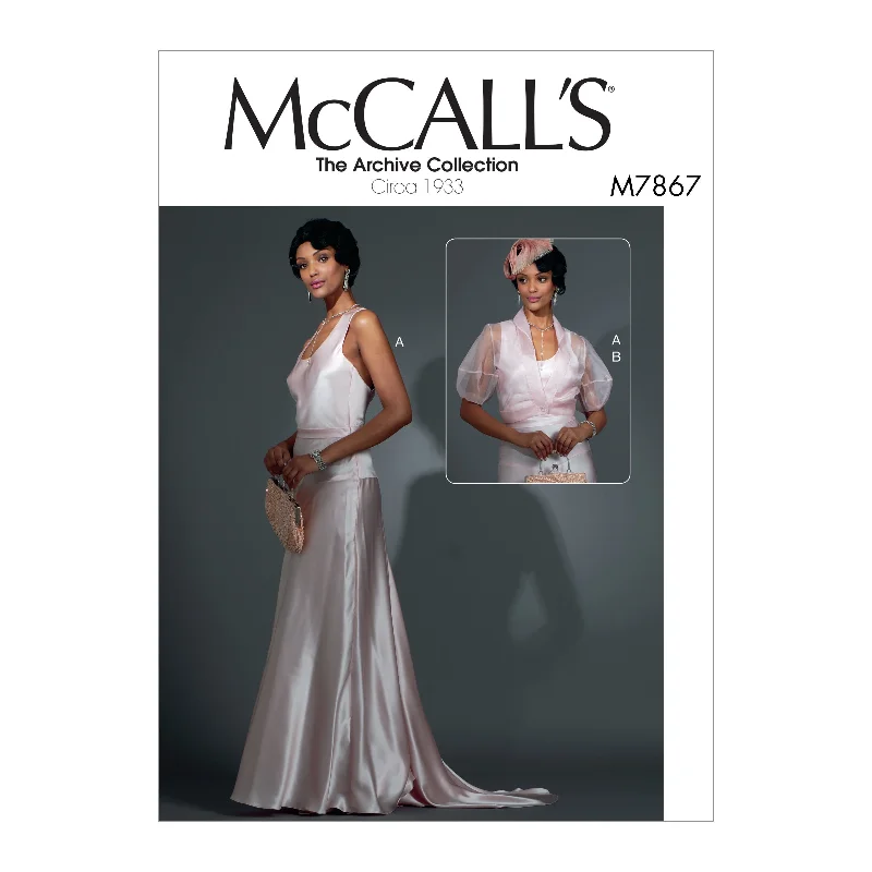 CLEARANCE • McCall's Pattern MISSES' DRESS AND JACKET 7867 Knit Fabric Woven Fabric Fleece Fabric