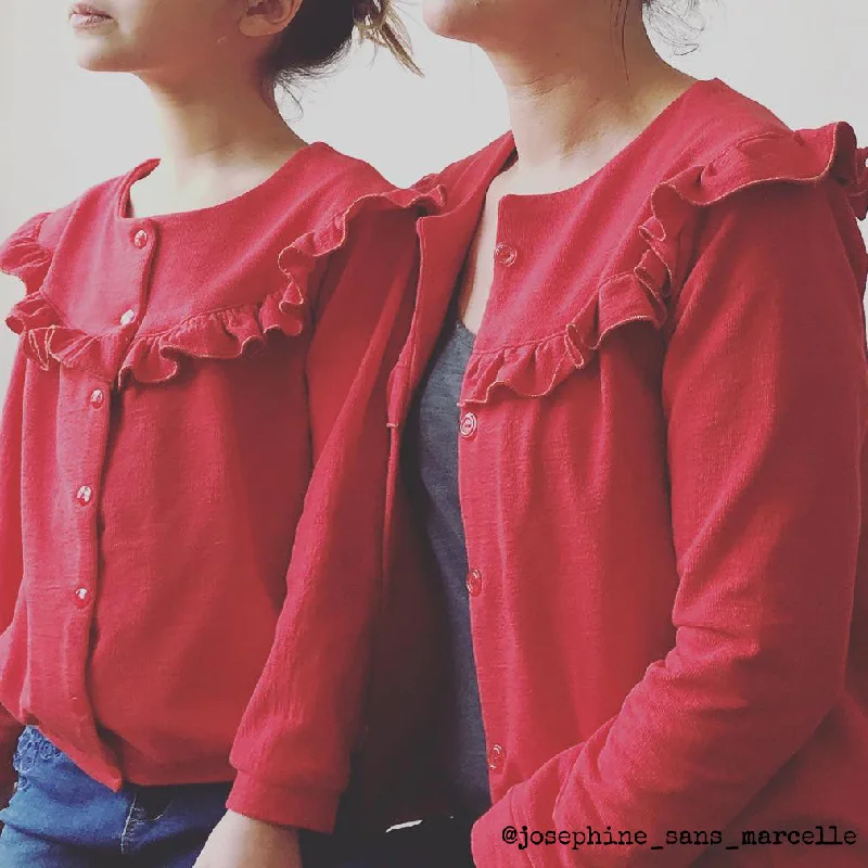 IRMA Duo Cardigan - Girl + Mum - PDF Sewing Pattern Thin Thick Dense