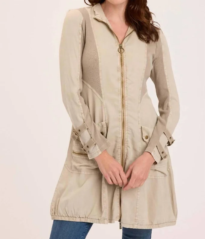 Galena Jacket Dress In Tanglewood Fleece Fabric Down Fabric Feather Fabric