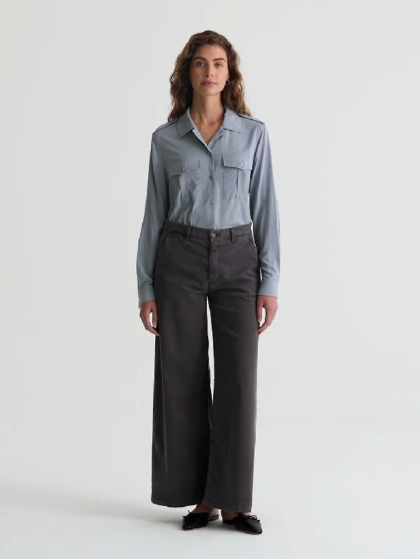 Caden Straight Trouser - Sulfur Misty Grey Trousers Seasonal Trendy