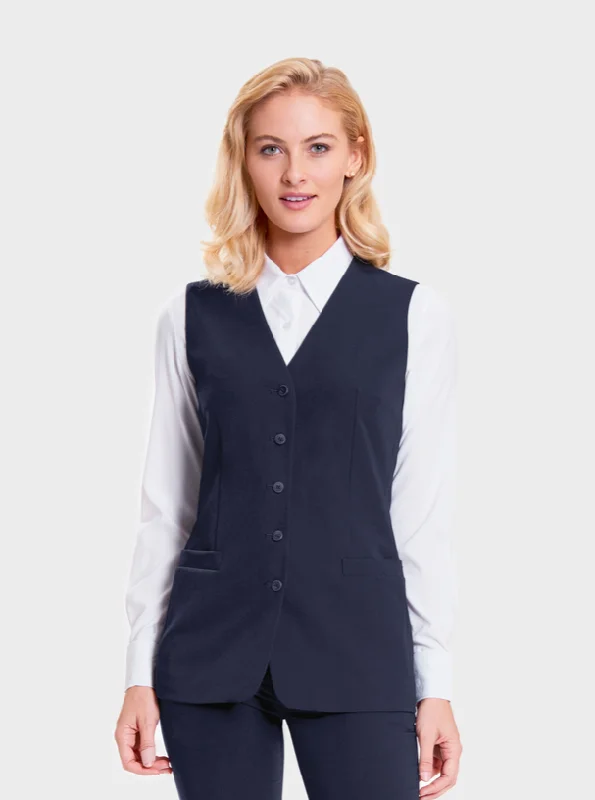 Ladies' Metro Sleeveless Blazer - Deep Sea Women's Fashion Blazer