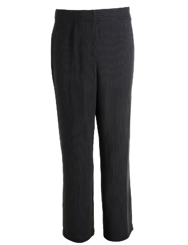 Reworked Cropped Dana Tapered Trousers - W34 Trousers stylish elegant