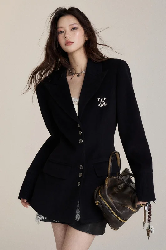 Classic Wool Blazer Women's Handmade Blazer