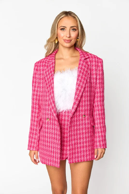 Avery Oversized Blazer - Strawberry Cream Women's Luxurious Jacket