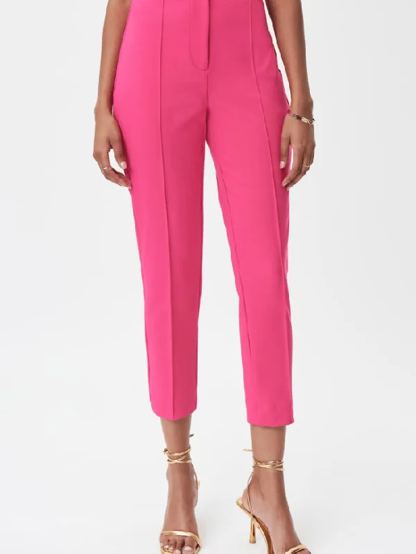 Joseph Ribkoff Stretch Woven Twill Cropped Trousers Pink 232222 3965 Trousers Seasonal Trendy