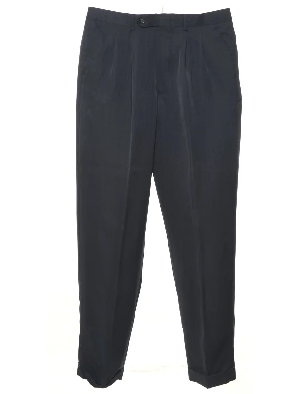 Navy Classic Trousers - W32 L30 Trousers sophisticated sleek