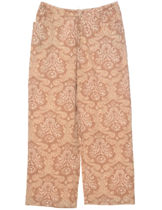 Paisley Pattern Trousers - W29 L27 Trousers Vintage Classic