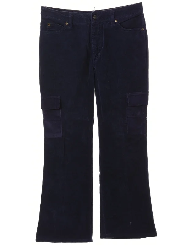 Reworked Pocket Side Corduroy Trouser - W32 Trousers Capri Summer