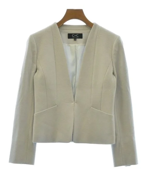 COUP DE CHANCE Collarless jackets Satin Jacket Silk Jacket Chiffon Jacket