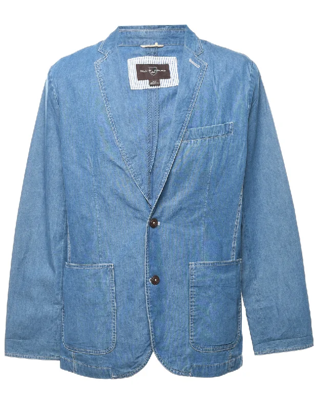 Denim Medium Wash Blazer - M Women's Business Blazer