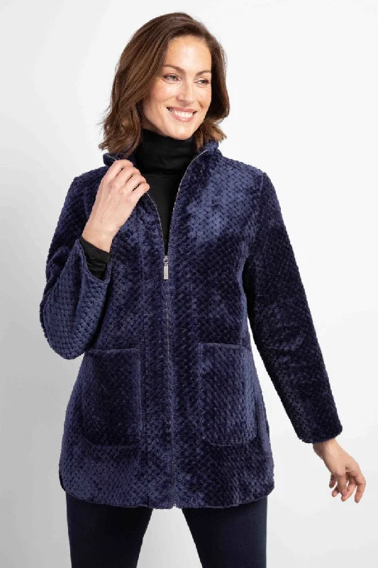 Habitat 42165 Sherpa Car Coat Knit Woven Fleece