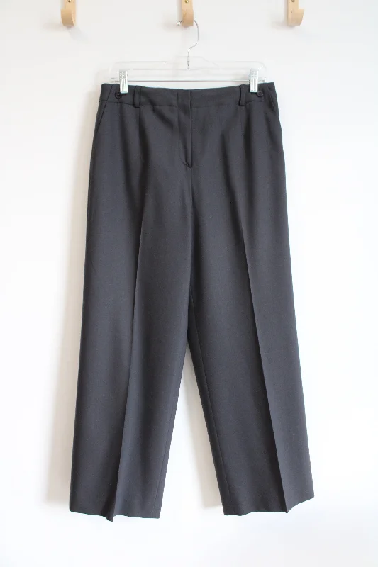 Talbots Vintage Wool Blend Gray Trouser Pants | 10 Trousers fashionable trendy