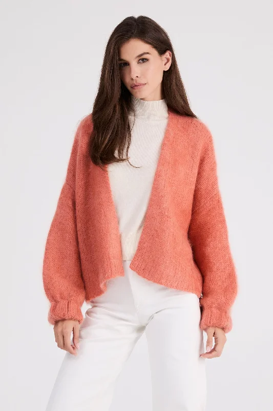 + Beryll Anita Cashmere Cropped Cardigan | Sunrise Boxy Cardigan Fitted Cardigan A-Line