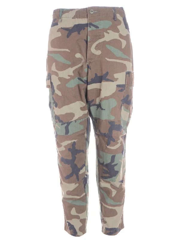 Label Jacob Tapered Army Trousers Trousers Floral Bohemian