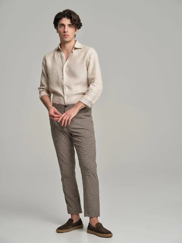 Havana Collection pied-de-poule chino trousers Skinny Trousers Denim Stretchy