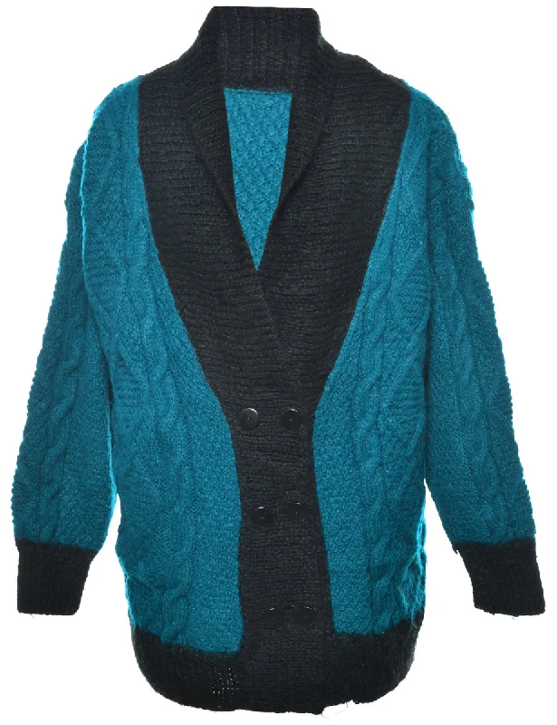 Cable Knit Cardigan - M Stylish Fashionable Trendy